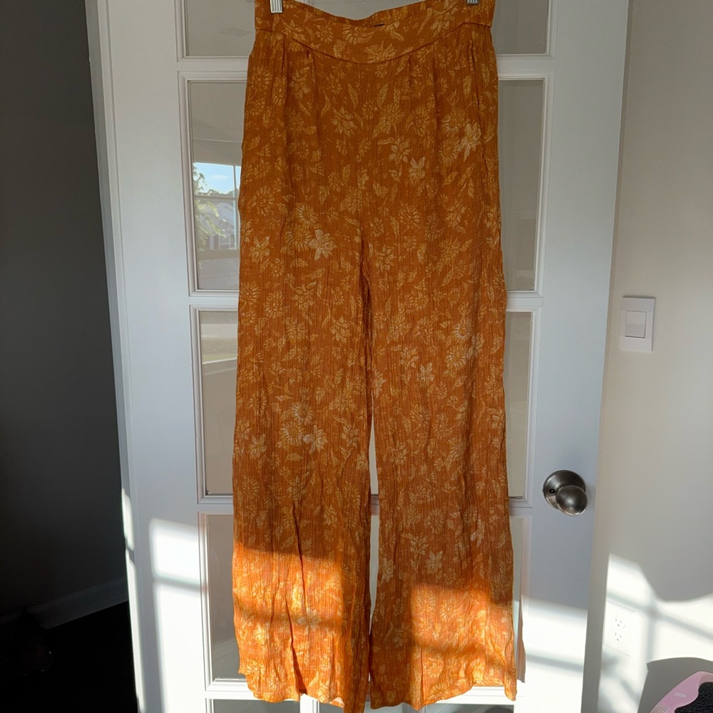 Wonderly Orange Floral Pants